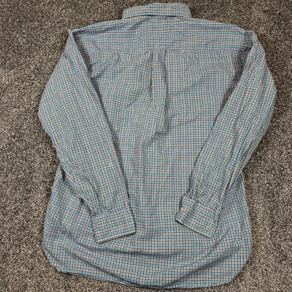 Gitman Brothers Men's Plaid Button Down Shirt Long Sleeve Size 16 35 - Picture 9 of 9